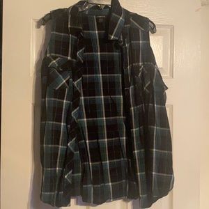 Open shoulder torrid flannel